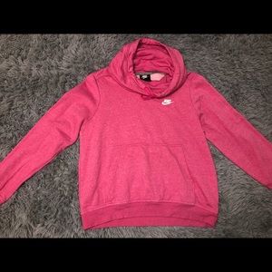 Hot pink turtleneck hoodie